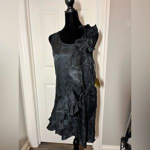 NWT Ali Ro Sleeveless Racerback Ruffle Dress